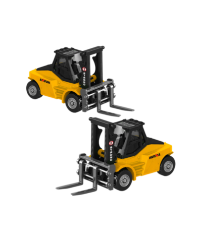 Wózek Widłowy Metalowy Model Kolekcjonerski Huina Żółty 1:80