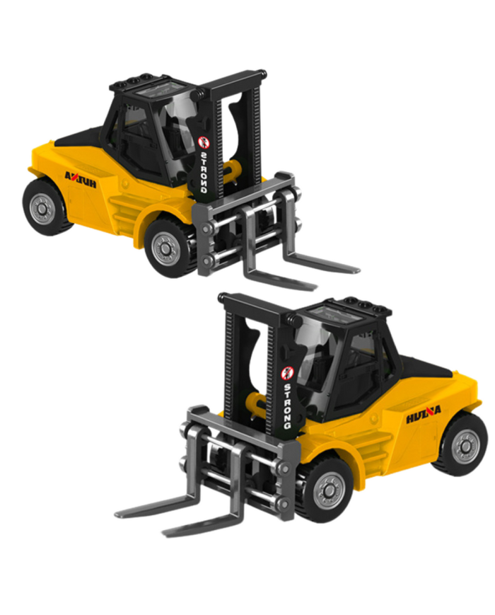 Wózek Widłowy Metalowy Model Kolekcjonerski Huina Żółty 1:80