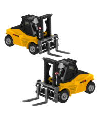 Wózek Widłowy Metalowy Model Kolekcjonerski Huina Żółty 1:80