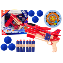 Pistolet Na Strzałki Kulki Piankowe Wyrzutnia Samolotu Tarcza Zestaw 5w1