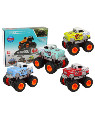 Auto 4x4 Klasyczny Model Na Dużych Kołach 4 Kolory