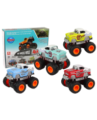 Auto 4x4 Klasyczny Model Na Dużych Kołach 4 Kolory