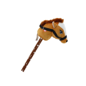 Pluszowa Głowa Konia Na Kiju Hobby Horse Koń Krótkowłosy Brązowy Dźwięki