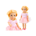Lalka W Sukience Z Tiulem Różowa Blond Włosy