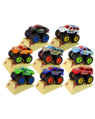 Auto Resorak Z Naciągiem Monster Truck Big Foot Gumowe Opony Rampa