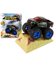 Auto Resorak Z Naciągiem Monster Truck Big Foot Gumowe Opony Rampa