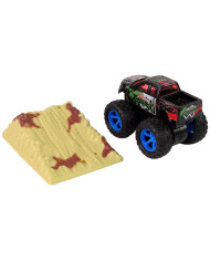 Auto Resorak Z Naciągiem Monster Truck Big Foot Gumowe Opony Rampa