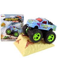 Auto Resorak Z Naciągiem Monster Truck Big Foot Gumowe Opony Rampa