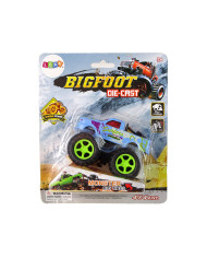 Auto Resorak Z Naciągiem Monster Truck Big Foot Gumowe Opony Rampa