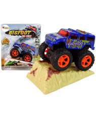 Auto Resorak Z Naciągiem Monster Truck Big Foot Gumowe Opony Rampa