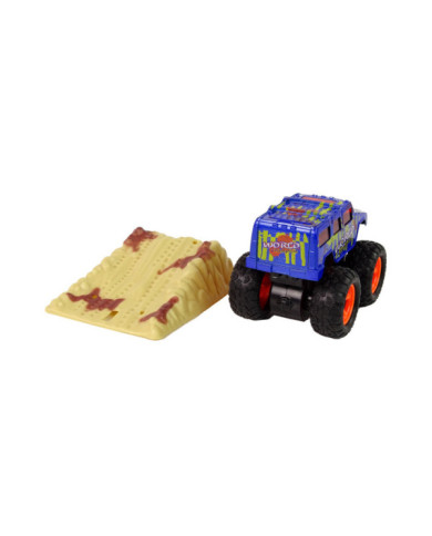 Auto Resorak Z Naciągiem Monster Truck Big Foot Gumowe Opony Rampa