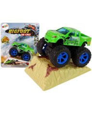 Auto Resorak Z Naciągiem Monster Truck Big Foot Gumowe Opony Rampa