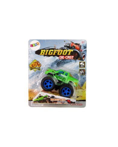 Auto Resorak Z Naciągiem Monster Truck Big Foot Gumowe Opony Rampa