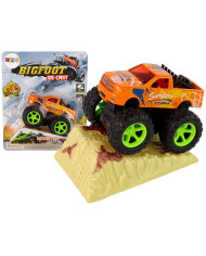 Auto Resorak Z Naciągiem Monster Truck Big Foot Gumowe Opony Rampa