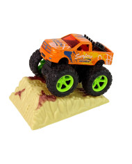 Auto Resorak Z Naciągiem Monster Truck Big Foot Gumowe Opony Rampa