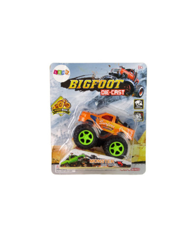 Auto Resorak Z Naciągiem Monster Truck Big Foot Gumowe Opony Rampa