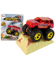 Auto Resorak Z Naciągiem Monster Truck Big Foot Gumowe Opony Rampa