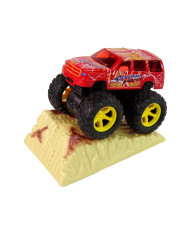 Auto Resorak Z Naciągiem Monster Truck Big Foot Gumowe Opony Rampa