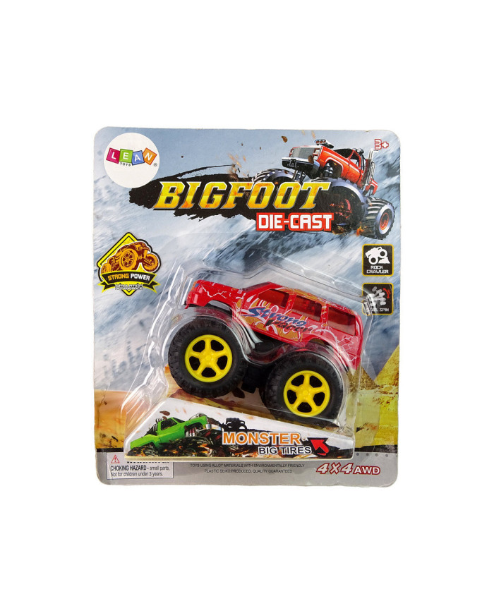 Auto Resorak Z Naciągiem Monster Truck Big Foot Gumowe Opony Rampa