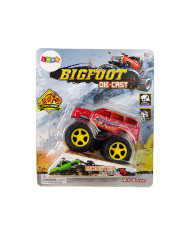 Auto Resorak Z Naciągiem Monster Truck Big Foot Gumowe Opony Rampa