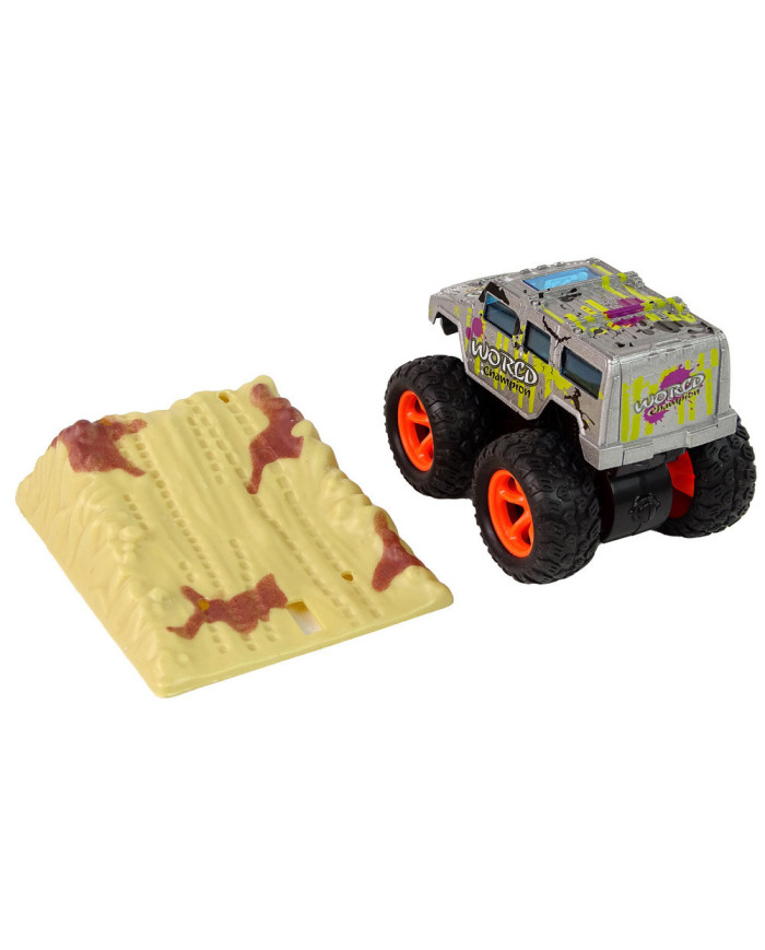 Auto Resorak Z Naciągiem Monster Truck Big Foot Gumowe Opony Rampa