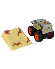 Auto Resorak Z Naciągiem Monster Truck Big Foot Gumowe Opony Rampa