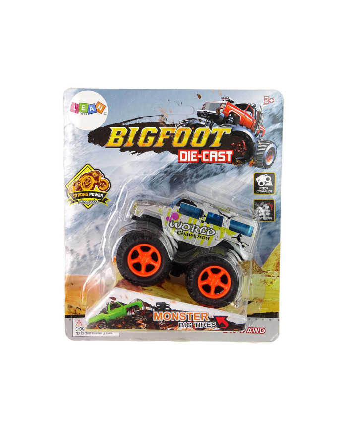 Auto Resorak Z Naciągiem Monster Truck Big Foot Gumowe Opony Rampa