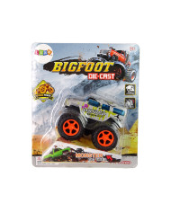 Auto Resorak Z Naciągiem Monster Truck Big Foot Gumowe Opony Rampa