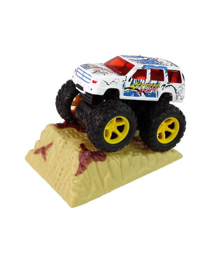Auto Resorak Z Naciągiem Monster Truck Big Foot Gumowe Opony Rampa