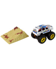 Auto Resorak Z Naciągiem Monster Truck Big Foot Gumowe Opony Rampa