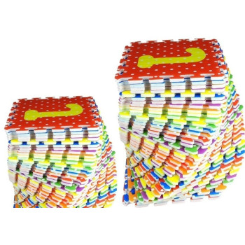 Puzzle Piankowe Kolorowe Alfabet i Cyferki 36 elementów