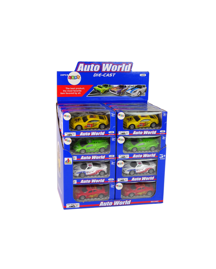 Auto Sportowe Wyścigowe Resorak Wyścigi 4 Kolory 1:43